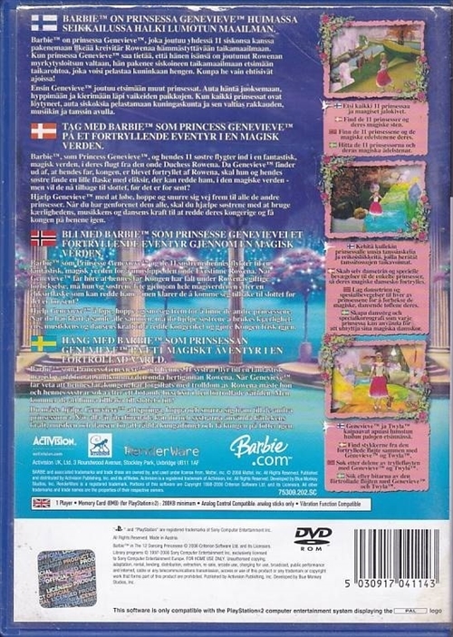 Barbie in the 12 Dancing Princesses - PS2 (B Grade) (Genbrug)